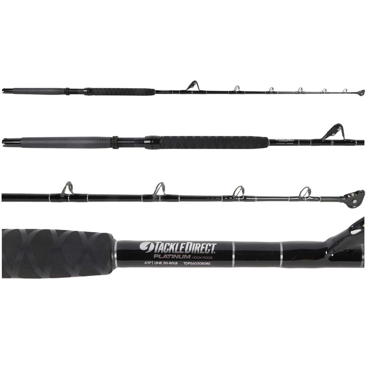  TackleDirect TDPS605080RS Platinum Hook Roller Stripper Conventional Standup Rod (Alps Reel Seat)