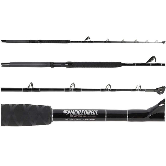  TackleDirect TDPS605080RS Platinum Hook Roller Stripper Conventional Standup Rod (Alps Reel Seat)