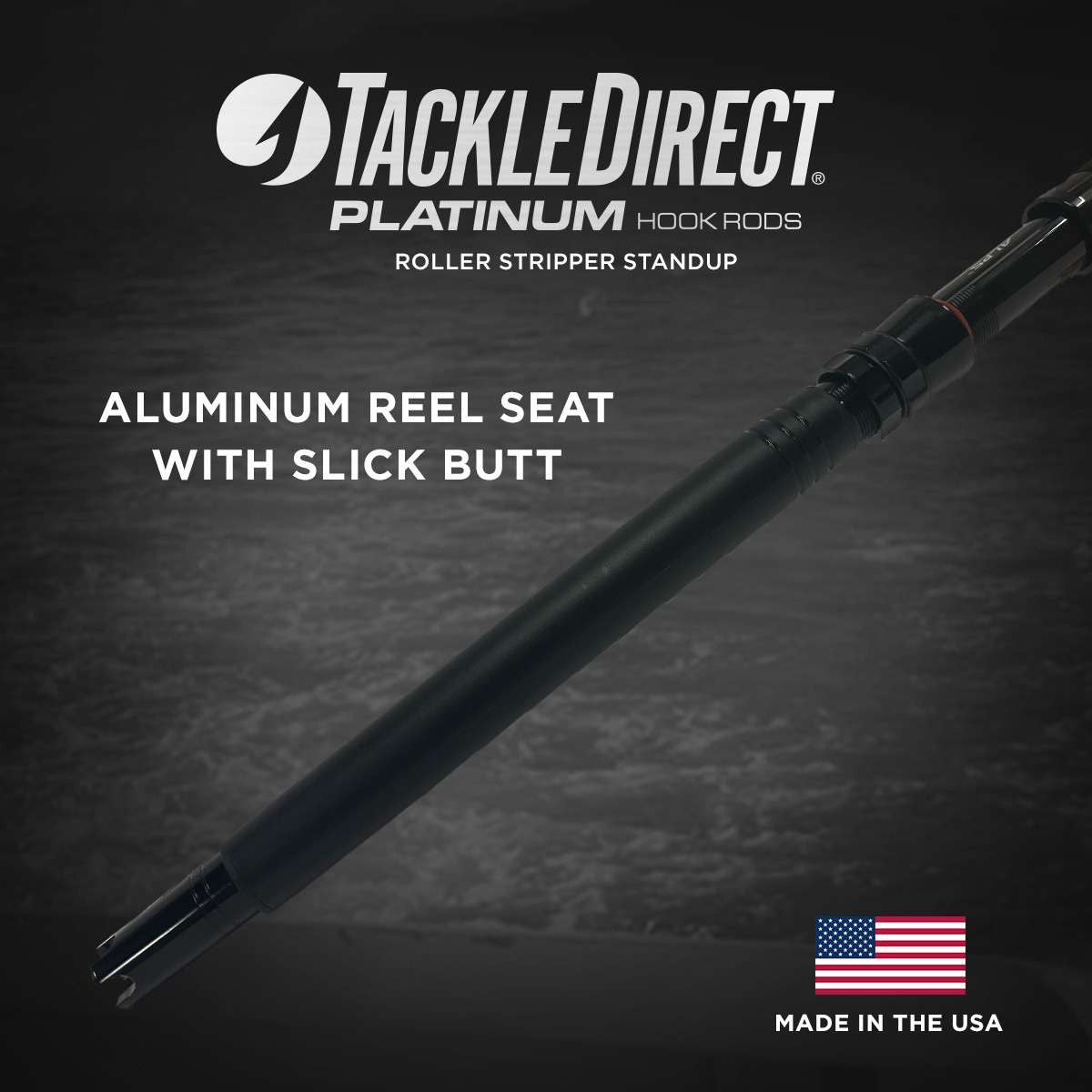  TackleDirect TDPS605080RS Platinum Hook Roller Stripper Conventional Standup Rod (Alps Reel Seat)