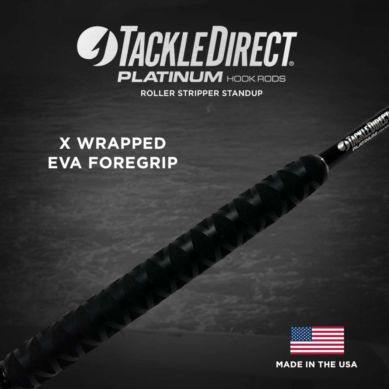  TackleDirect TDPS605080RS Platinum Hook Roller Stripper Conventional Standup Rod (Alps Reel Seat)