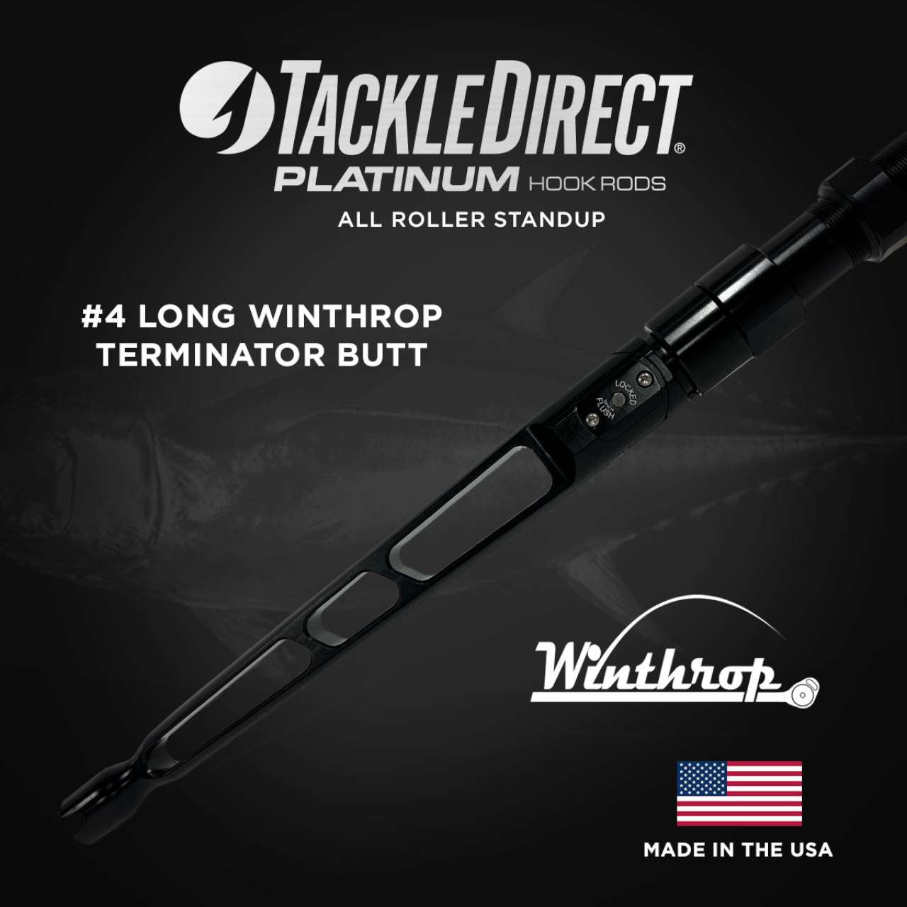  TackleDirect TDPS6080130WTXC-Terminator Platinum Hook AR Standup Rod