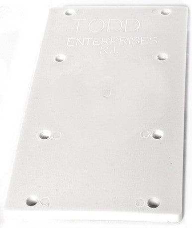  Todd 5202-P Polyethylene Mounting Plate - White Only